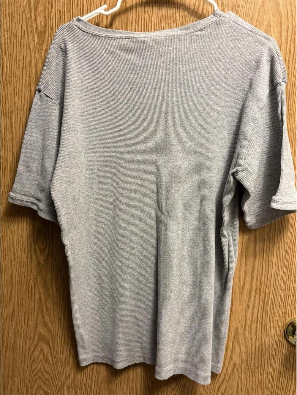 Men Utility 100% Cotton V-Neck  T-Shirt Sizes: XL Grey